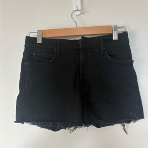 MOTHER charmer not guilty size 27 black denim shorts